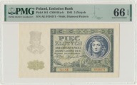 5 złotych 1941 seria AE / PMG 66 EPQ / Doskonała jakoś papieru i koloru !