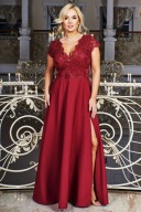 Crystal suknia wieczorowa plus size 48 burgund