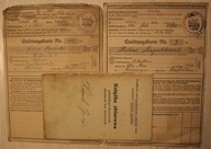KATOWICE, STARE DOKUMENTY, 3 SZT 1 x Książka zbiorowa i 2 x Quittungsfarte