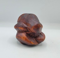 SUPER rzeźba skulonej osoby BUDDA w pozycji ziemi - bardzo ładna