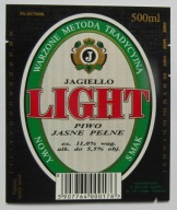 ETYKIETA PIWO JASNE JAGIEŁŁO LIGHT BROWAR CHEŁM POKRÓWKA