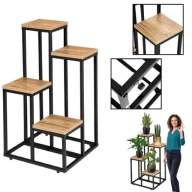 STOJAK NA KWIATY KWIETNIK METALOWY STOJĄCY NA BALKON LOFTINSPIRED 68 CM