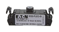 Oprawka z LED Eaton M22-FLED-B 180796 płaska niebieska 12-30V AC/DC