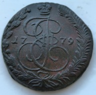Rosja - 5 kopiejek 1779 EM K.II - BARDZO ŁADNA