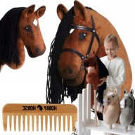 HOBBY HORSE A3 KOŃ NA KIJU Z GRZYWĄ GRZEBIEŃ KONIE PREZENT NA DZIEŃ DZIECKA