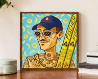 Plakat Małyszomania 40x40 cm | Adam Małysz Rave Techno Śmieszny