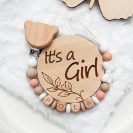 Personalizowana zawieszka do smoczka z imieniem silikonowa - max. 8 liter