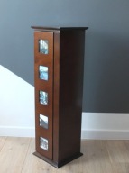 Szafka Stojak Regał na CD/DVD DREWNO Palisander, 84 x 34,5 cm. NA 70 CD