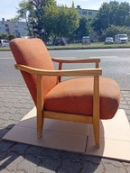 FOTEL TAPICEROWANY RZUT TORUŃ CZ.KNOTHE HUTA IRENA