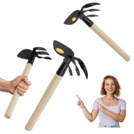 MOTYKA MOTYCZKA OGRODOWA DO PIELENIA Z WIDEŁKAMI HACZKA SPULCHNIANIE GLEBY