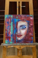 Agnieszka Wajdziak " Sekunda ", olej na płótnie 40 x 40