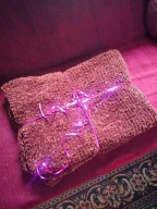 Koc z pluszowej chenilli kolor brązowy 120/200 cm