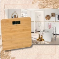 Waga łazienkowa elektroniczna bambusowa LCD 180 kg