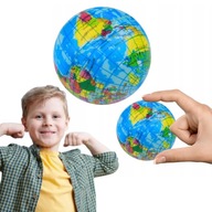 PIŁECZKA ANTYSTRESOWA DO UGNIATANIA GLOBUS ZIEMIA DO ĆWICZEŃ 6CM