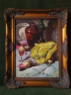 Piękna martwa natura - obraz olejny ręcznie malowany na płótnie