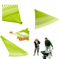 GRABIE PLASTIKOWE DO LIŚCI TRAWY ZIEMI ŚMIECI BEZ TRZONKA GRABKI