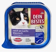 Dein Bestes, mokra karma dla kota, bogata w łososia z omega 3, 100g