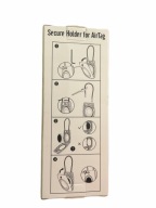 Etui na Apple AirTag wodoodporne, ze stalową linką - czarne