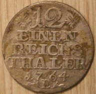 NIEMCY - 1/12 TALARA 1764 E KRÓLEWIEC, NIEMCY, SREBRO