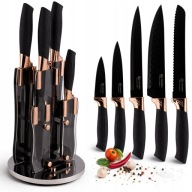 Komplet noży w bloku Edenberg PREMIUM 5 szt. ostre eleganckie poręczne