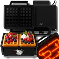 GOFROWNICA 2000W XXL 2 Duże Gofry Regulacja Temperatury NON-STICK Mocna