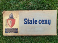 Stara tablica reklamowa szyld 35x16 Stałe ceny