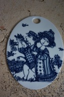 PLAKIETA DEKORACJA Bjorn Wiinblad DANISH DESIGN KOBALT porcelana NOWA