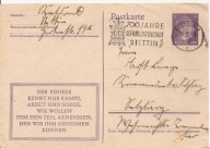 TRZECIA RZESZA -SZCZECIN STETTIN -postkarte -ozdobny stempel 1943 rok