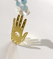 Naszyjnik handmade Luna Lunula Dłoń Oko Proroka