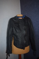 Italia Kurtka skórzana włoska granatowa nowa_36