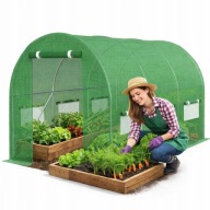 Folia na tunel ogrodowy 2x3,5x2m 140g UV okna moskitiera 7m2