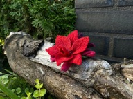 Broszka kwiat z filcu rękodzieło broszka filcowana ręcznie kwiat filcowany