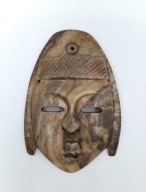 Piękna kamienna maska Azteków - 30cm - wyrzeźbiona w kamieniu bardzo stara