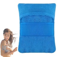 Ściereczka do WYCIERANIA z PIASKU Plażowa z UCHWYTEM Niebieska Mikrofibra