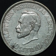 Litwa - 10 Litu 1938 - Smetona - ładny egzemplarz