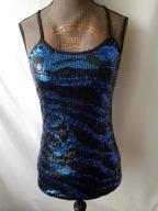 Top cekinowy czarno niebieski - XS