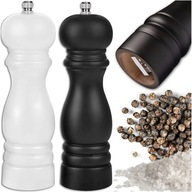 MŁYNEK RĘCZNY DO PIEPRZU i SOLI ZESTAW DUŻY MŁYNKI MIELENIA PRZYPRAW 2szt