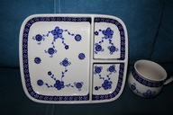 BOLESŁAWIEC PÓŁMISEK DZIELONY PRZYSTAWKI+ KUBEK BARYŁKA