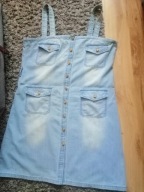 Denim sukienka szmizjerka jeansowa kieszonki r 42