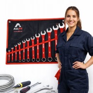 Klucze płasko oczkowe 6-32 mm zestaw 12 szt z gumą płachta