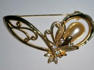 PRL stara BROSZKA JABLONEX Jablonec PERŁA lata 70