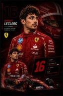 PLAKAT CHARLES LECLERC FERRARI F1 FORMUŁA 1 DEKORACJA POKOJU 21x30 A4