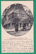 Pszczyna , Pless, Grzawa, kościół, litografia, 1917