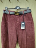 Spodnie sztruks bordowe r. L Wanilla Naiif Italy !!!