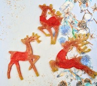 Niepowtarzalne zawieszki świąteczne na choinkę Zestaw 4 sztuki