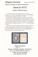 1860 Polska nr 1 za łót 10 kop Fi 1bc stempel 179 Potrków atest Korszeń