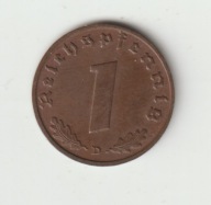 III Rzesza 1 pfennig 1938 D ladny stan