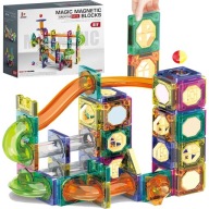 KLOCKI MAGNETYCZNE KONSTRUKCYJNE TOR KULKOWY EDUKACYJNE KREATYWNE 73 EL