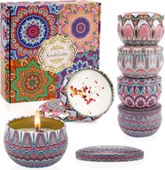 ŚWIECE SOJOWE ZESTAW 4 SZTUKI NATURALNE PREZENT ŚWIECZKI ZAPACHOWE