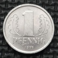 *NIEMCY - NRD [0477]*1 fenig (1 PFENNIG) 1977 Niemcy Wschodnie, Herb DDR